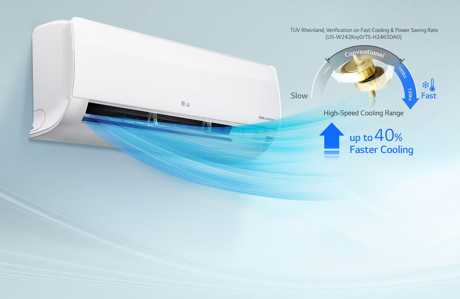 công nghệ Dual Cool đem đến khả năng làm lạnh nhanh chóng hơn đến 40%